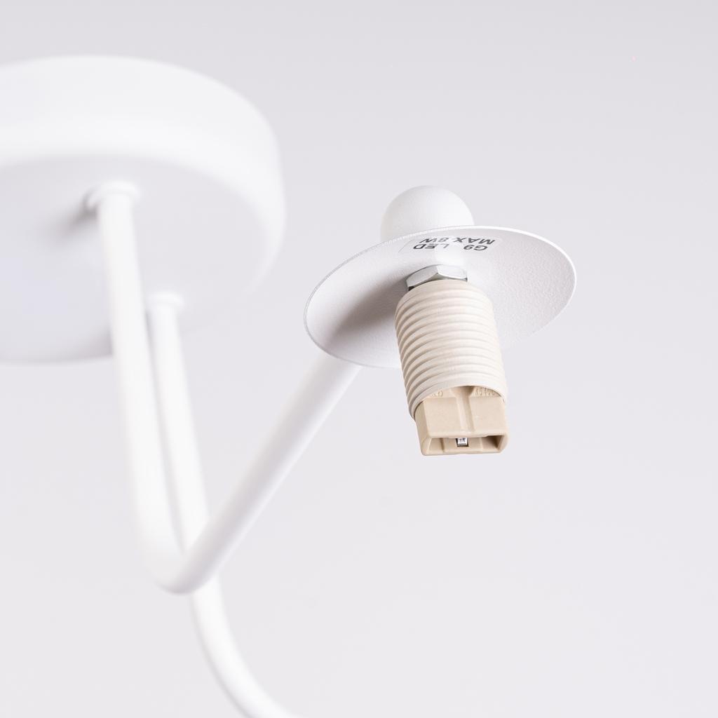 Lampa Sufitowa Nowoczesna Biała Szklane Białe Kule Do Salonu Przedpokoju 3Xg9 8W Astral Sollux Lighting