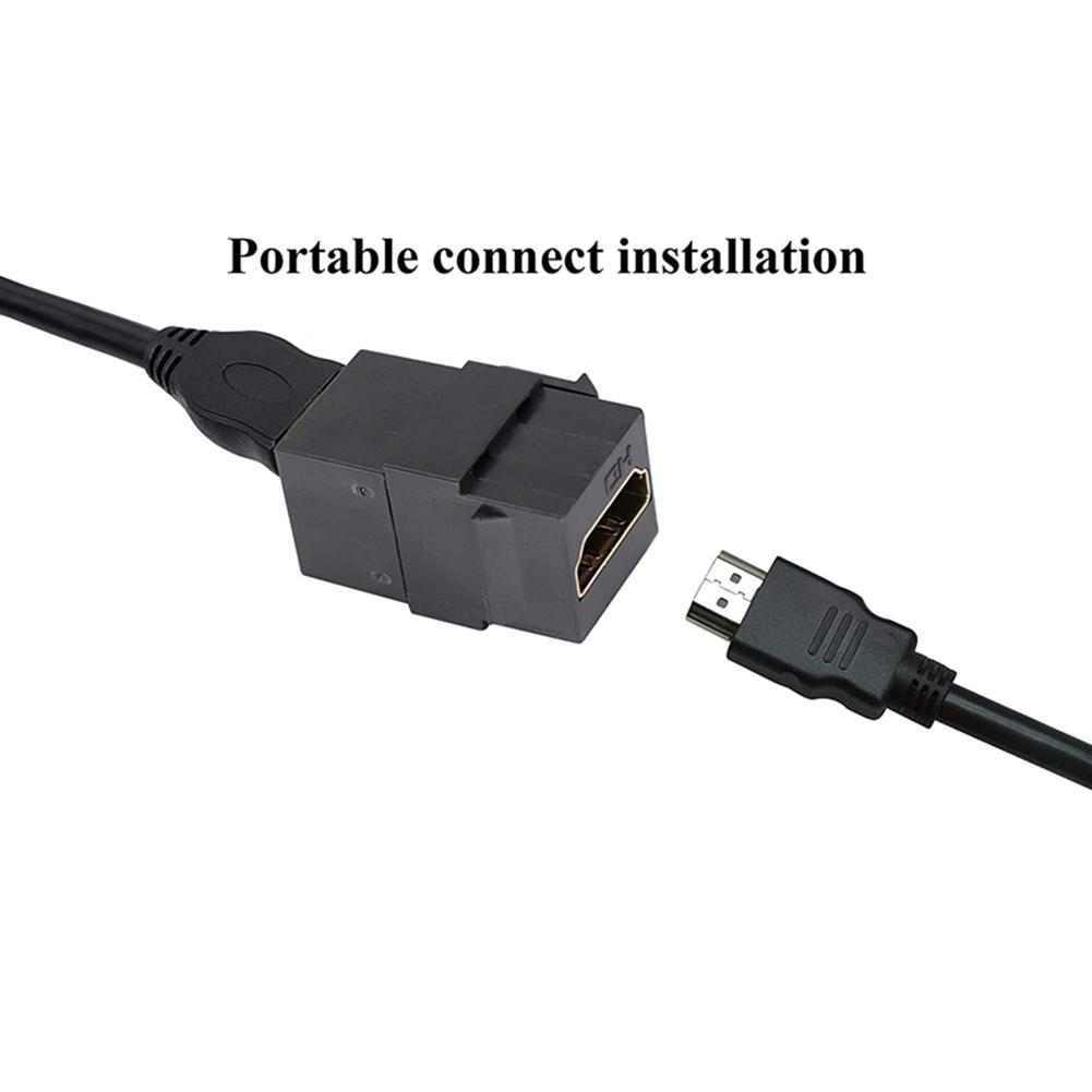 Female To Female Coupler Adapter HDMI-Compatible Snap-in Connector Socket Adapter Port for Wall Plate Outlet Panel