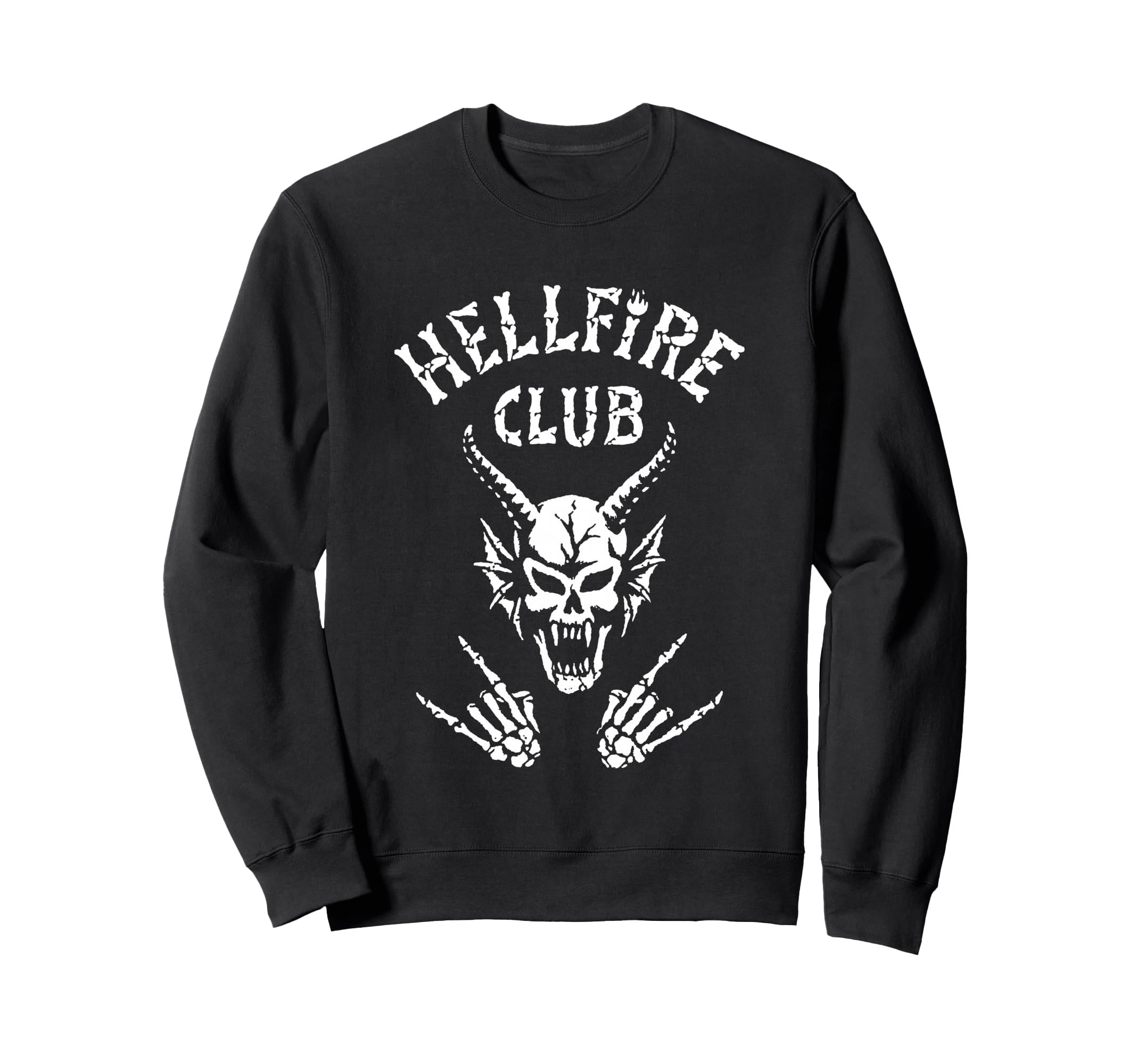 

Stranger Things Hellfire Club Rock On Badge Sweatshirt чёрный