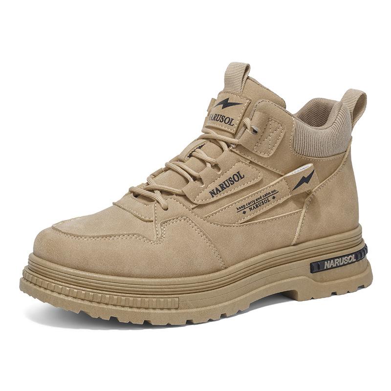 Martin boots men's shoes breathable outer protection high-top tooling shoes British retro thick-soled non-slip sports short boots