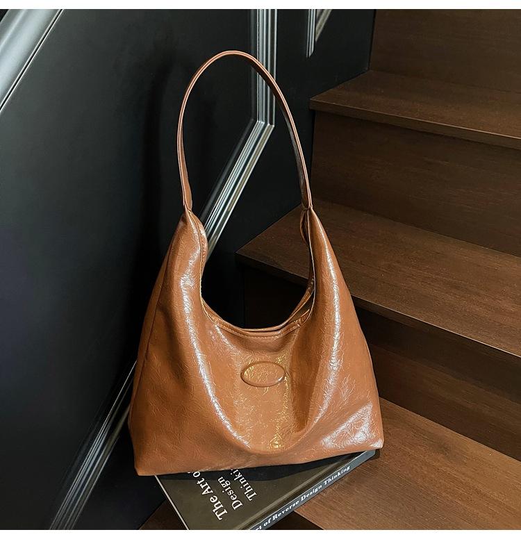 Premium Sense Large Capacity Tote Bag Women's 2025 New Retro Underarm Commuter Bag Fashion Casual Shoulder Bag Tide