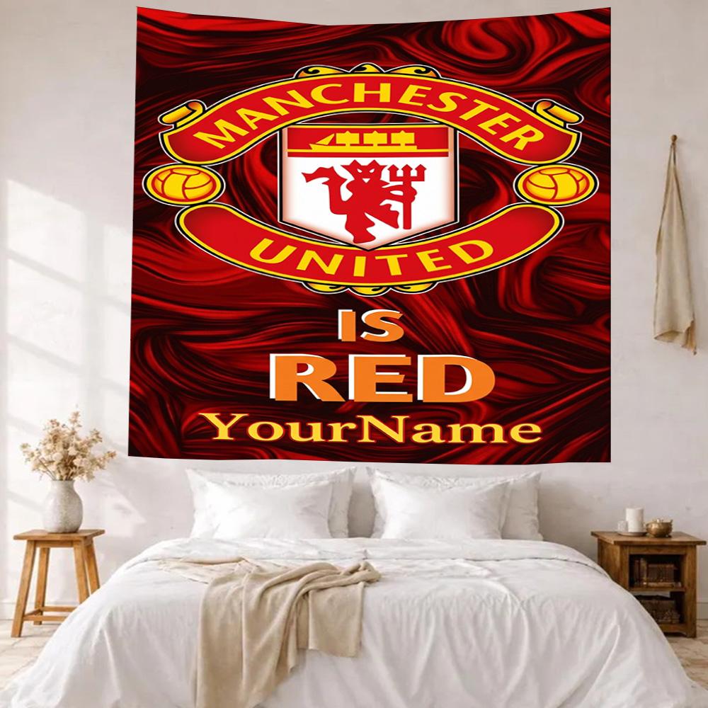 Manchester Custom Your Name Wall Decor Tapestry Art For Pet Memorial Birthdaywedding Party Backdrop Family Gift
