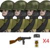 Militär WW2 Russland Soldaten Figuren Bausteine Armee Infanterie Sowjetunion Krieger Offizier Militärwaffen Steine Spielzeug Kind