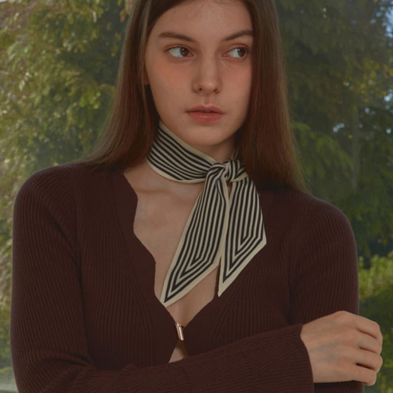 White Project STRIPE TWILLY SILK SCARF_3COLOR