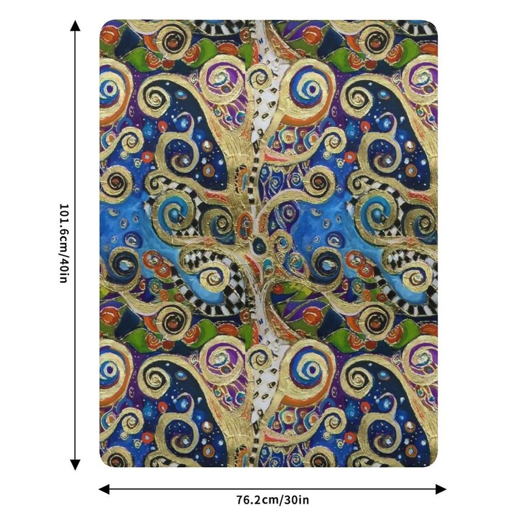The Changing Seasons of Klimt Throw Blanket Cozy Light Blanket for Travel Camping Picnic