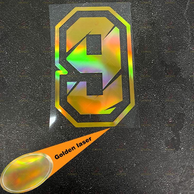 1PC Gold Laser Number 0 To 9 Motorcycle Stickers Waterproof for Motorcycle Helmet Fairing Tailbox Car Body Universal Vinyl Decal