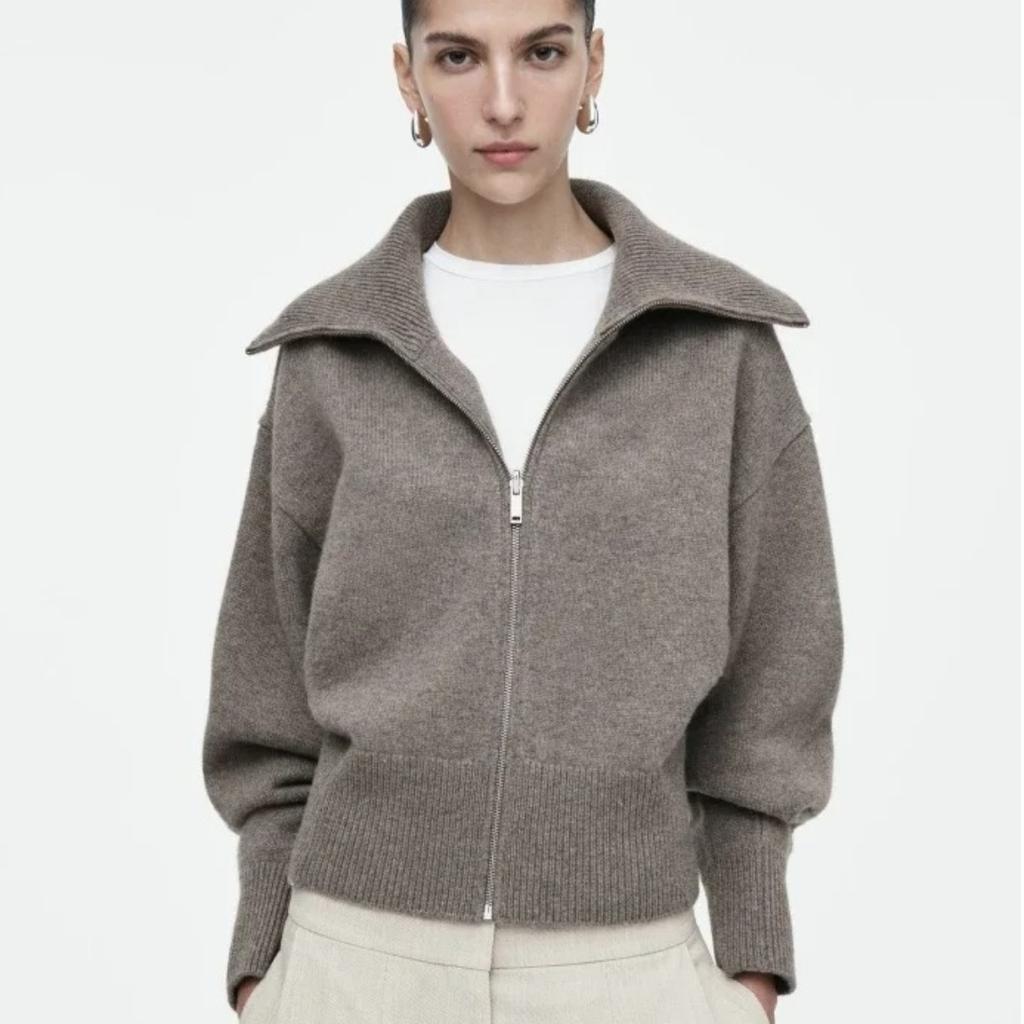 Ethereal Cos Winter New Style of Ladies' Casual Standard Fit Waist-cinching Knitted Pilot Jacket