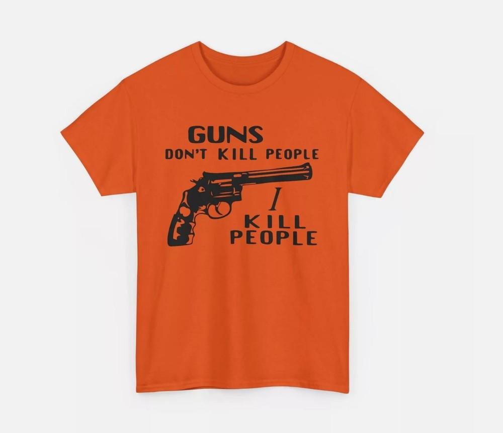 

Футболка «Оружие не убивает людей, я убиваю людей», Хэппи Гилмор Мистер Ларсон Унисекс Футболка 4XL