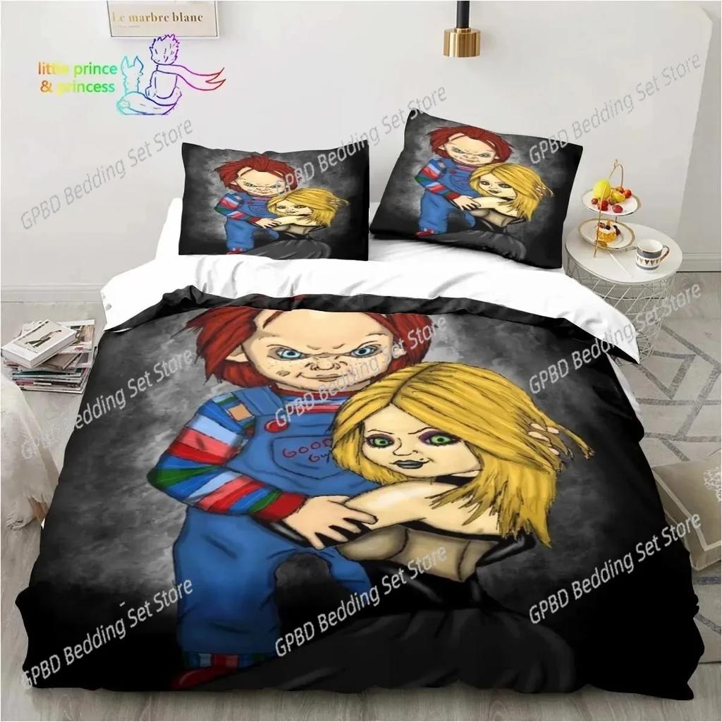 Horror Movie Chucky Bedding Set For Bedroom Soft Modern Bedspreads Comefortable Kids Duvet Cover Quilt Cover And Pillowcase