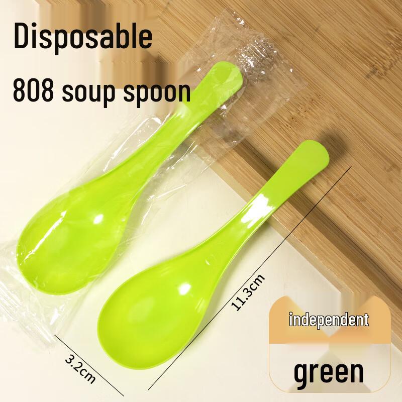 Disposable Green Plastic Spoons, 1000 Count