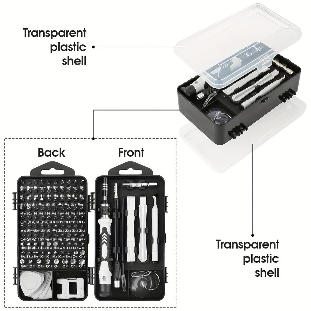 Professional 115-In-1 Magnetic Precision Screwdriver Set, Repair Kit For Computer, Laptop, Cell Phone, Pc, Macbook, Household