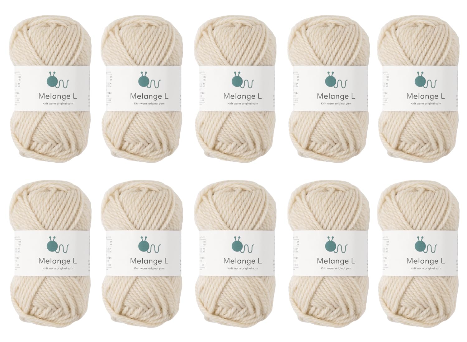 

Raw Wool Knitworm 10 Melange Extra 30g Acrylic Yarn, Balls, L, Thick, (45m), 60% Wool, 40% (1. Beige)