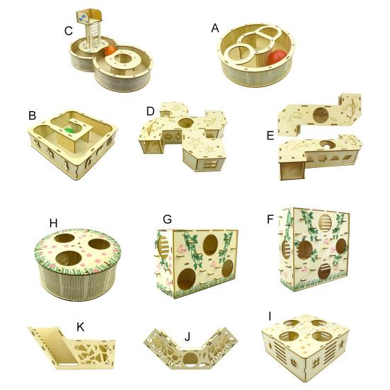 Hračka pro křečka odolná proti kousnutí Hračka pro odpočinek a hraní Lezecký žebřík Hračka s tunelem pro křečky pro hlodavce