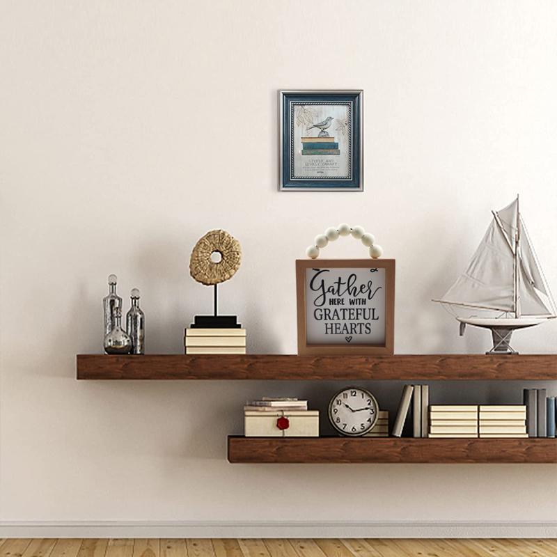 Quadratisches Holz-Hängeschild Holztafel Wandkunst Für Küche Schlafzimmer Wohnzimmer Arbeitszimmer Dekorationen