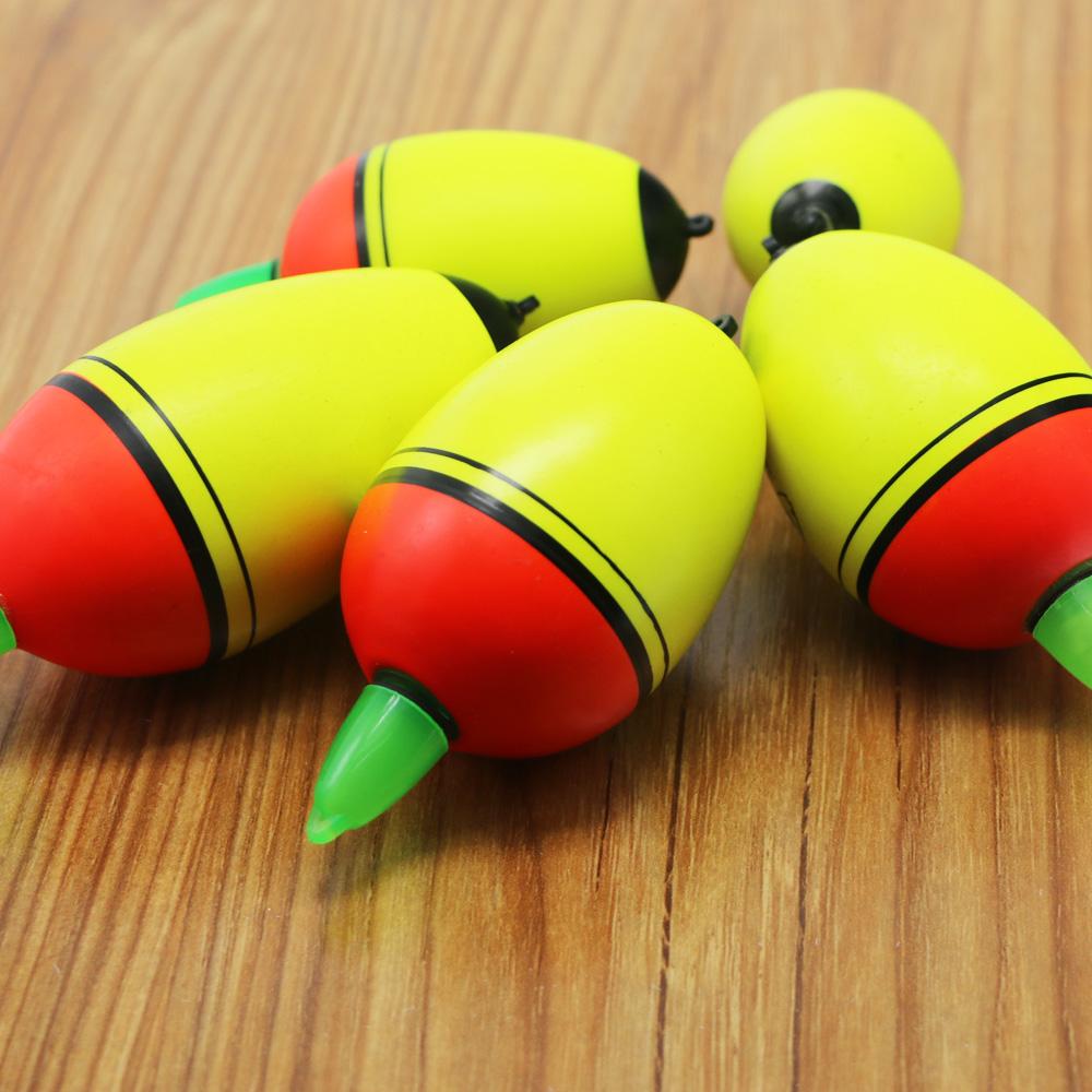 5pcs EVA Electronic Led Luminous Drift Sea Fishing Big Belly Float Explosion Hook Glowing Floats Light Equipment Alarm Tackle