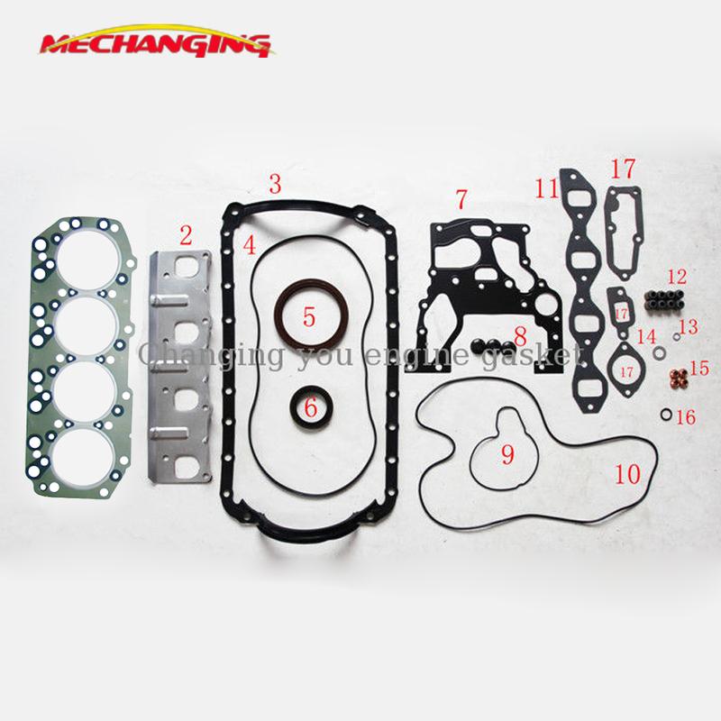 for ISUZU TROOPER TFR/TFS ELF Pickup 2.8 Engine Parts 4JA1 4JB1 4JB1T METAL Overhaul Package Full Set Engine 5-87812-706-4