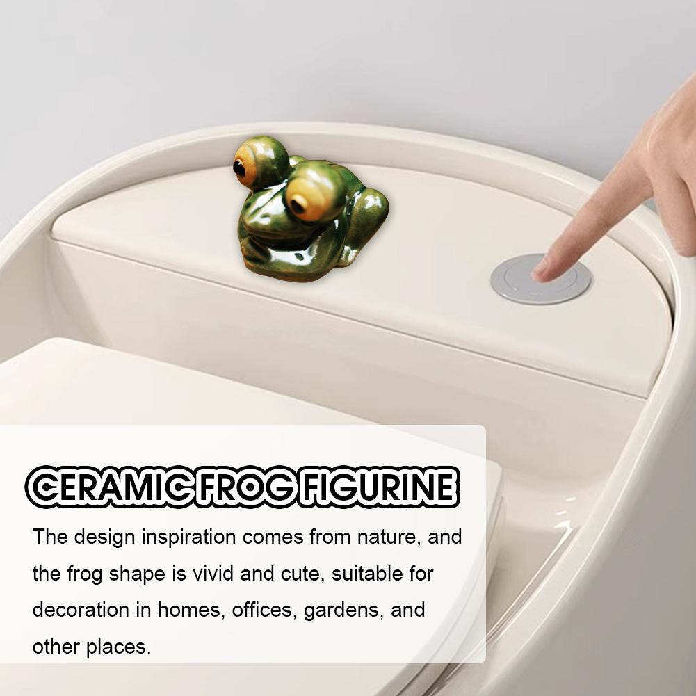 2026 New Ceramic Frog Toilet Bolt Covers Decorative Animal Toilet Bolt Caps For Bathroom Decor Fun Toilet Hardware Easy Install