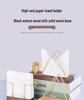 Walnut Wood Napkin Holder - Round & Square Solid Wood Stand for Dining Table