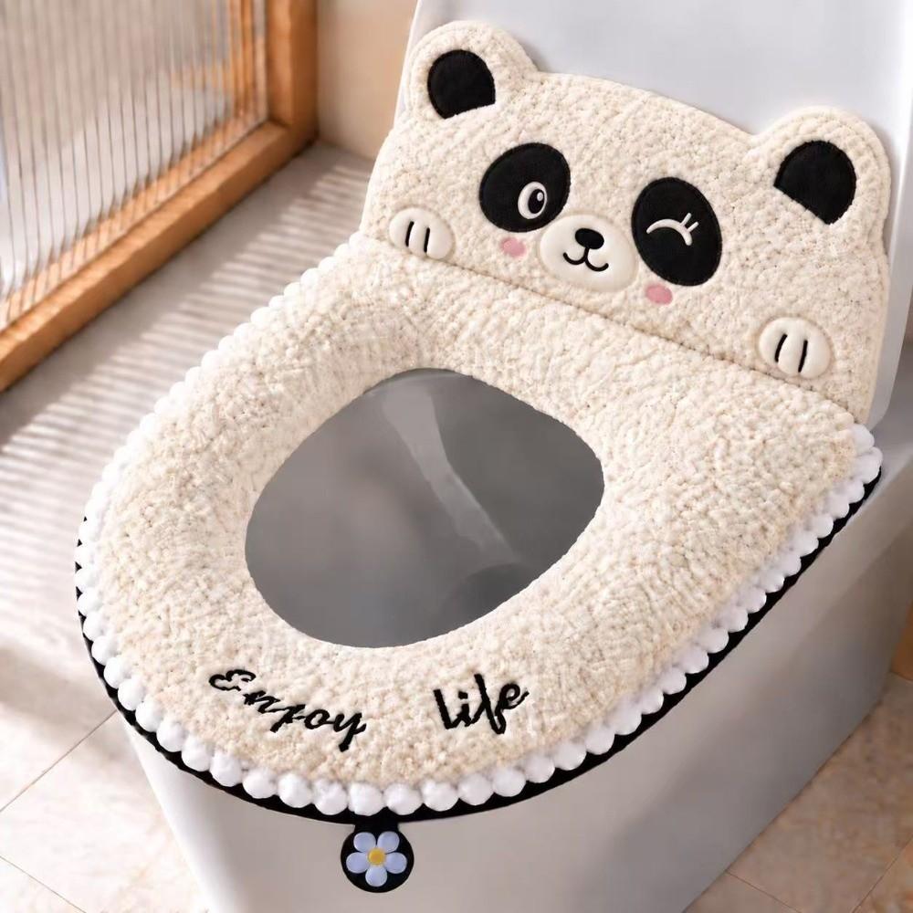 Faux Cashmere Toilet Seat Cover Thickened Plush Toilet Seat Pad  For Bathroom Toilet Autumn Winter