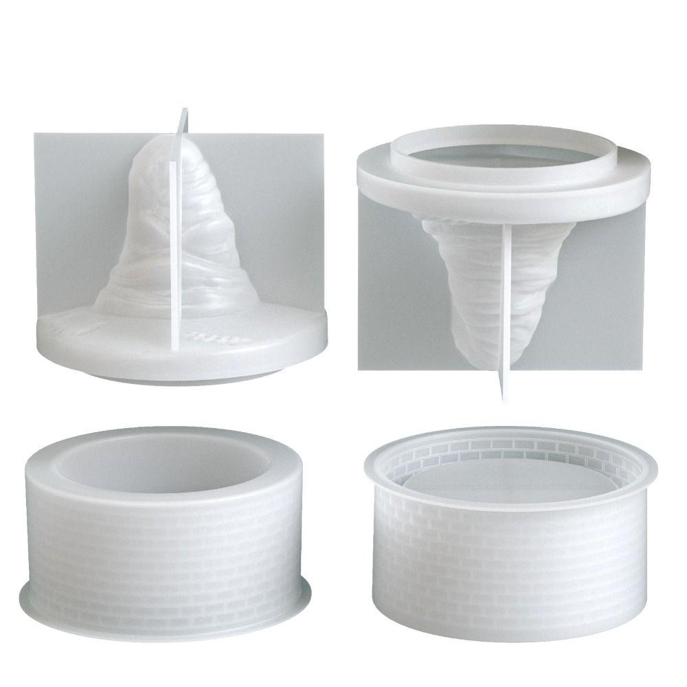 Silikonová forma na svíčku ve tvaru čarodějnického klobouku s víčkem Sádrová forma Kreativní forma na pryskyřici Domácí dekorace