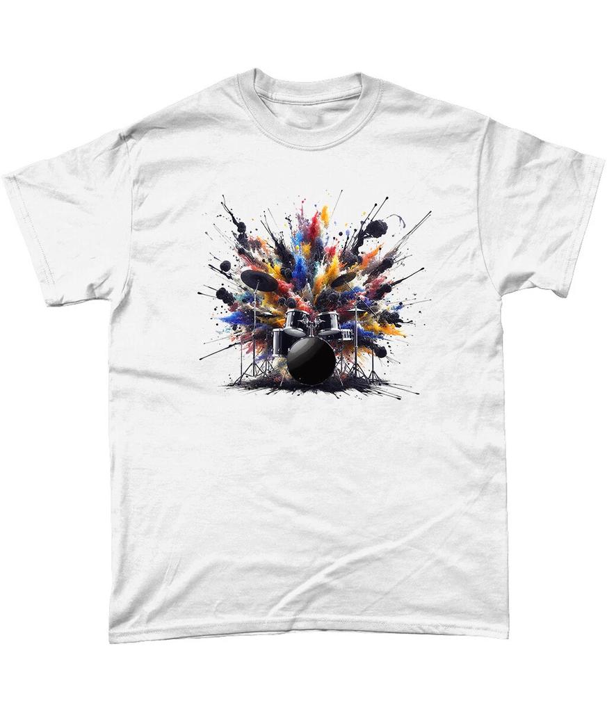 Exploding Drums T Shirt The Who Drummer Keith Moon Full Colour