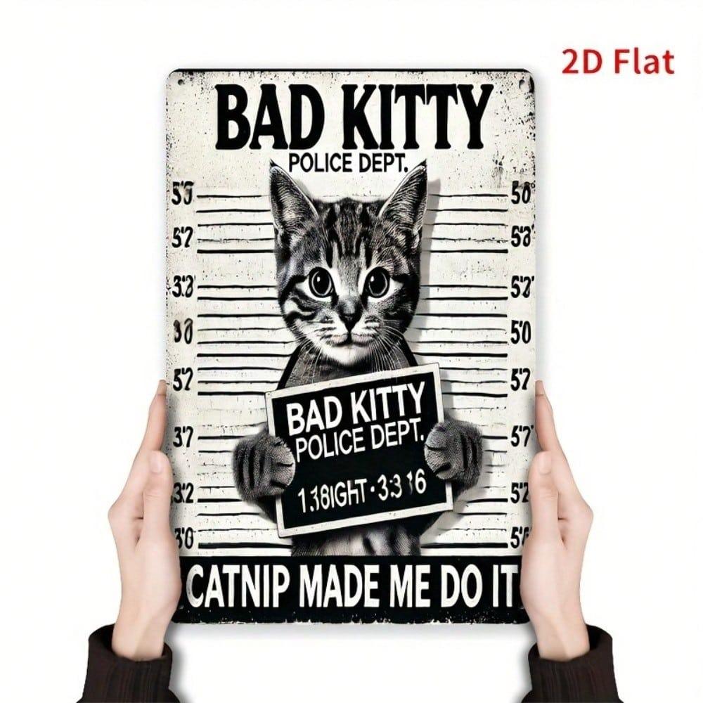

Metal Cat Wall Art Vintage Retro Sign Bar Cafe Home Decor Gift 20x30cm небо синє кольору