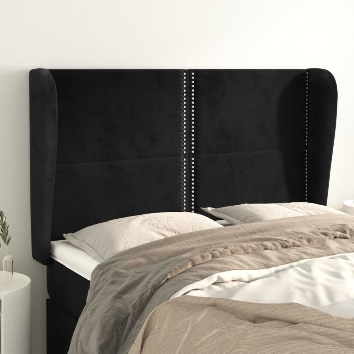 VidaXL Headboard with Ears Black 147x23x118-128 Cm Velvet3117866