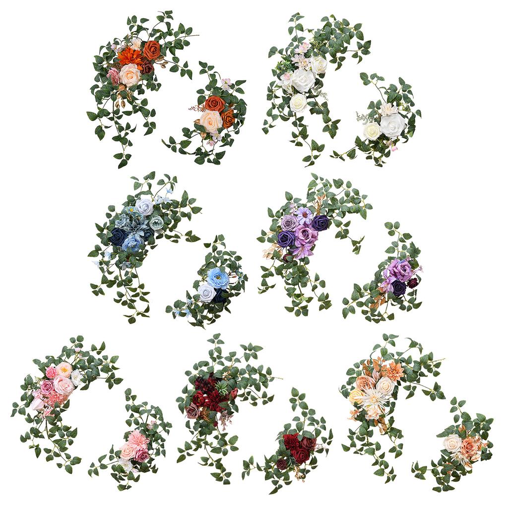 Wedding Decoration Set Artificial Rose Peony Archway Door Sign Ceremony Party Decor
