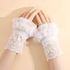 Decorative Lace Wrist Cuff False Sleeves Costume Accessory Floral Layered Cuffs Enhancing Fashion Party Casual Use