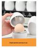White Egg-Shaped 4-Egg Microwave Steamer Cooker
