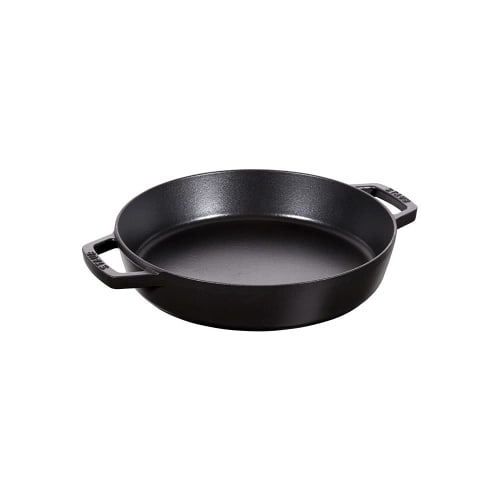 Staub Double Handle Frying Pan, Black, 20cm, Cast Iron, Enamel, Induction Compatible, Officially Sold In Japan, 40511-659