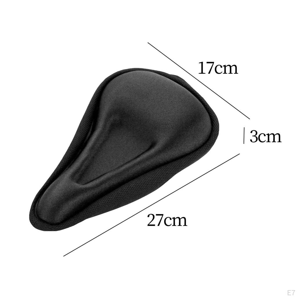 Bike Saddle Bicycle Cushion Cycling Accessories, Black Padded Seat, Seat Cover for