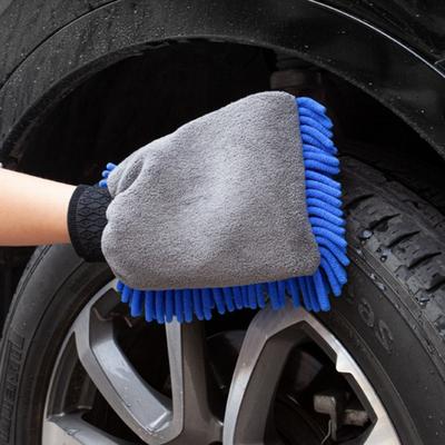 1-3 Stück Autowaschhandschuhe, Ultrafeine Faser Korallenmilbe Weich Kratzfest Autowäsche Multifunktionale Reinigungshandschuhe Reinigungswerkzeug