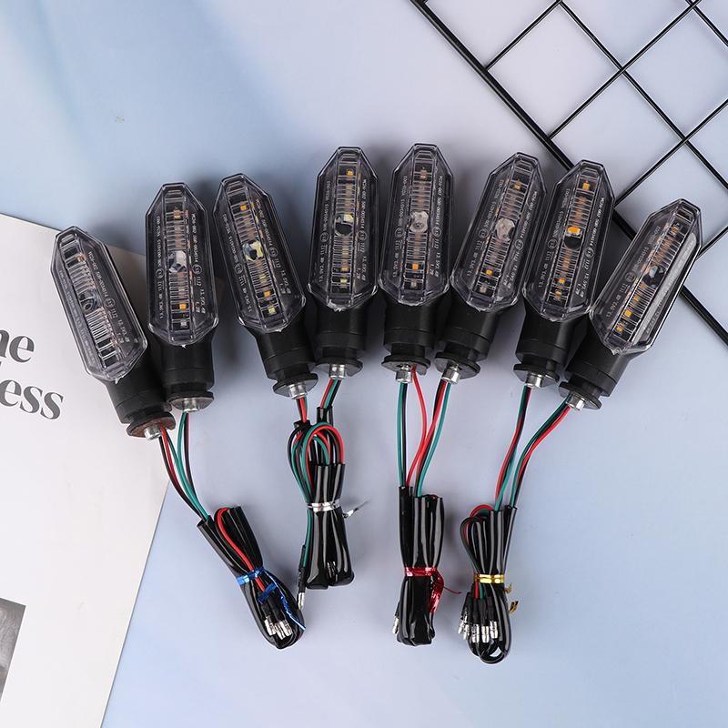2Pcs Mini Amber Flashing Light Motorcycle Led Turn Signal Lights 8Mm Blinker Turn Signal Lamp 12V Moto Indicator Accessories