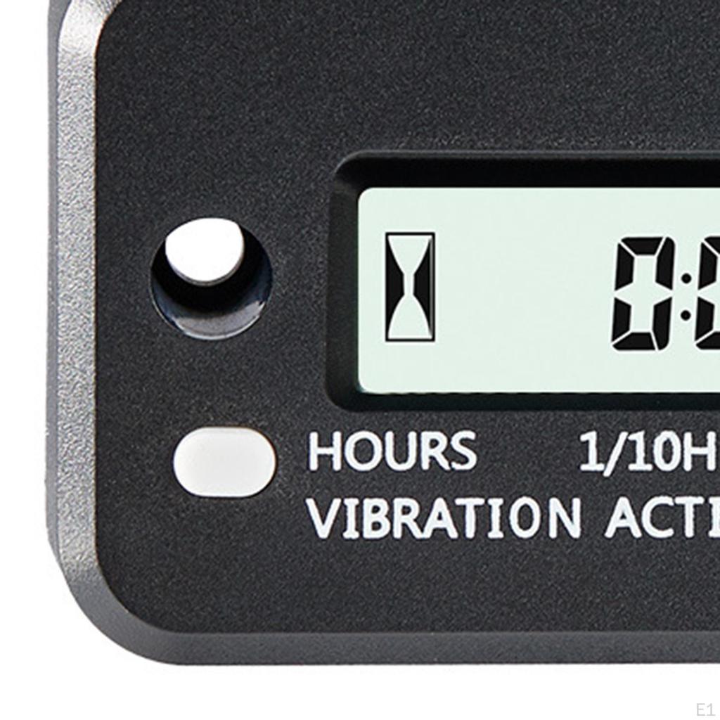 Digital Vibration Activated Hour Meter for Maintenance Sturdy Compact LCD Waterproof Generator