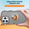 For iPhone 16 Pro Case Compatble with MagSafe Kickstand TPU+PC Phone Cover Built-In Mirror