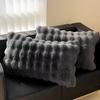 2pcs Fluffy Plush Fur Pillowcase Warm Thickened Sleep Pillowcase Rectangular Stain-resistant Pillow Cover Dormitory