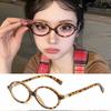 Girls Y2K Red Green Frame Glass Retro Oval Sqaure Glasses Eyewear Decorative Computer Anti-blue Eyeglasses with Seaside Driving
