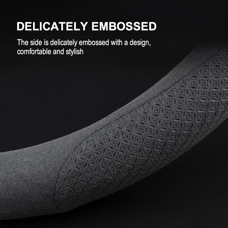 Auto Parts Car Steering Wheel Cover Anti Slip Pu Leather Steering Protector Anti Scratch Steer Wheel Cover Universal for 38cm