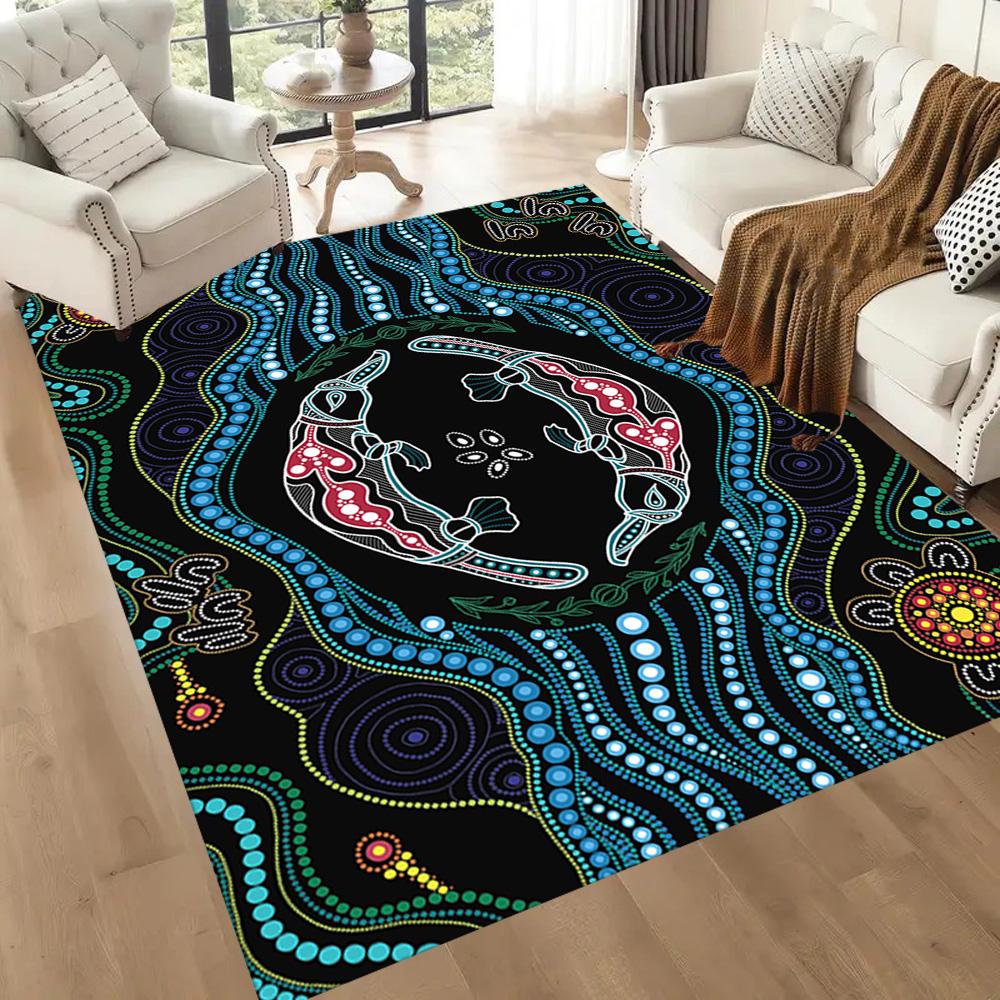 Australischer Aboriginal-Stil 31 Fußmatte Perfekt für Außenbereich Dekorieren Sie Zimmer Wohnzimmer Balkon Rutschfester Teppich Dekorieren Sie Büros