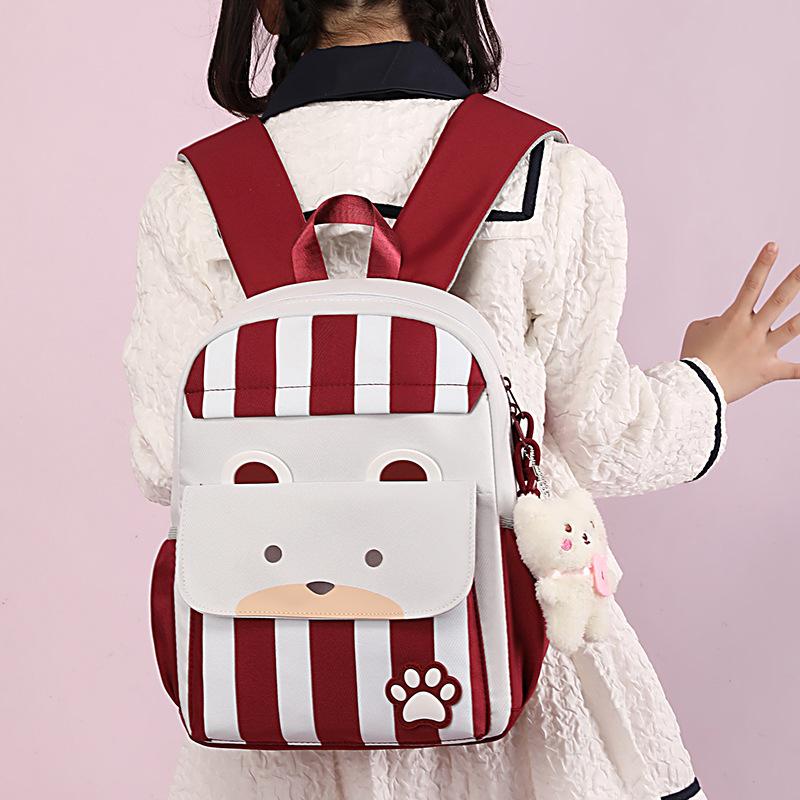 Primary School Schoolbags with Color-blocking Splicing, Large-capacity Children's Backpacks, and Cute Cartoon Backpacks for Girls