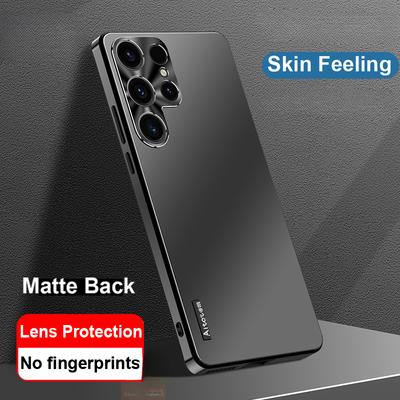 Frosted Metal Lens Soft Silicone Frame For Samsung Galaxy S24 Ultra S24 Plus Samsung Galaxy S23 Ultra Mobile Phone Protective Cover