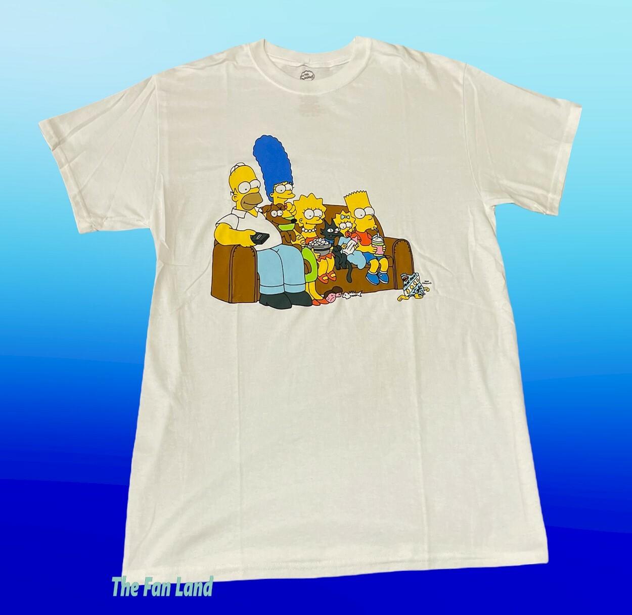 New The Simpsons Couch Classic White Mens Vintage T-Shirt S разноцветный