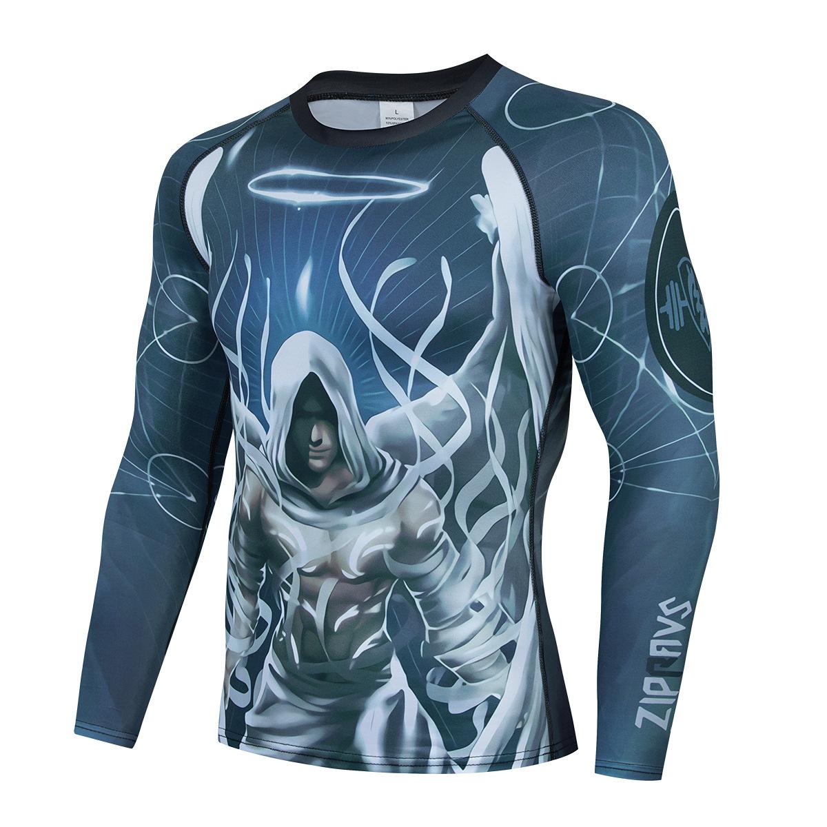 Spot fitness clothes men s tights gym morning running quick drying basketball sports suit training suit four seasons M