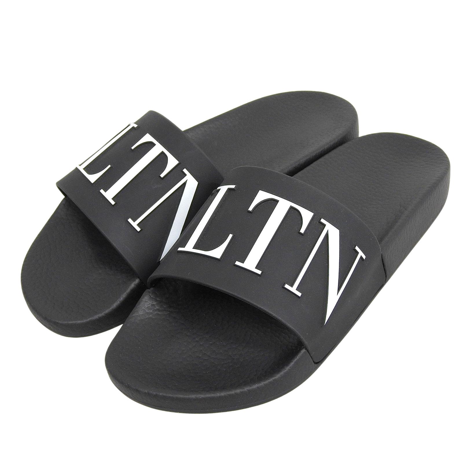 Excellent Valentino Garavani Sandals black rubber mens 40 A4100396 Used