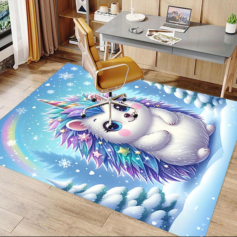 1PC Unicorn Hedgehog Extra Large Non Slip Floor Carpet, Office, Family, Bedroom, Studio Large Area Rug Indoor Rugs