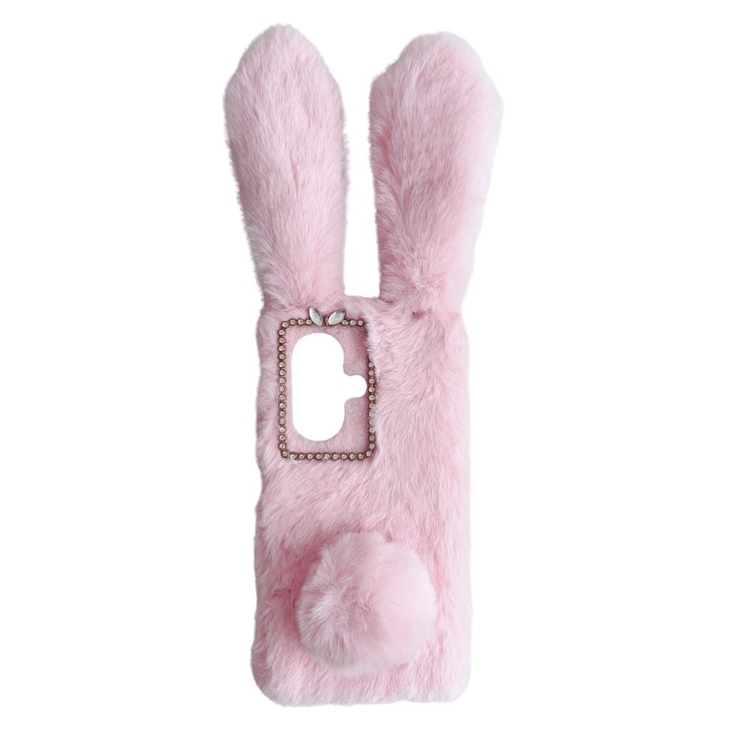 Für OnePlus Nord CE3 5G Hülle Flexible TPU Hasenohren Felliger Pompon Handyhülle