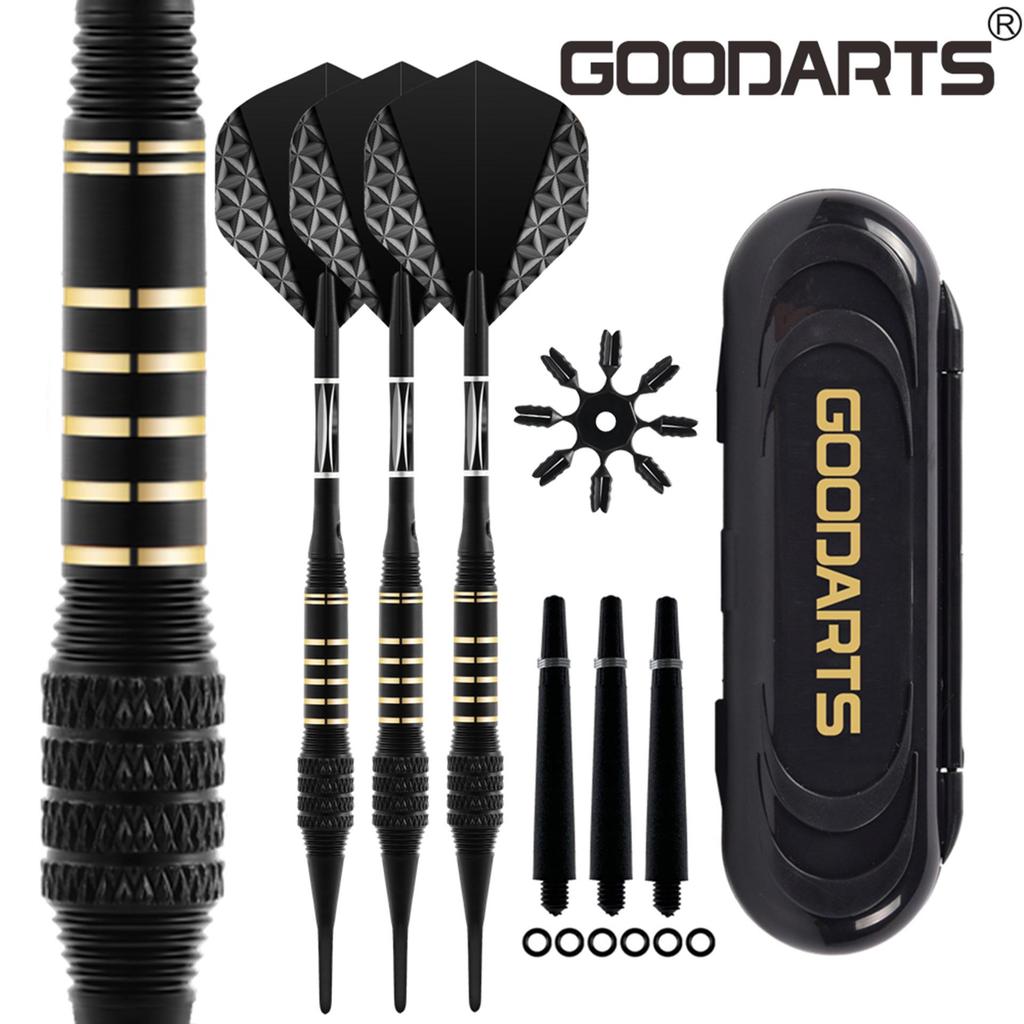 GOODARTS Brass Soft Tip Darts Set - 18g Plastic Tip for Electronic Dartboards