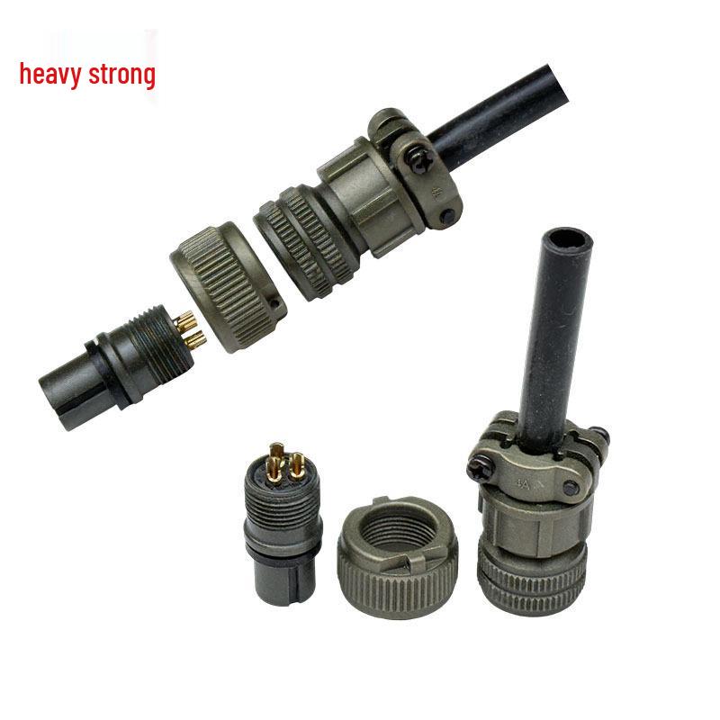 Heavy Duty 3-Pin Male/Female Connector Plug Socket US Standard MS3106A10SL-3S+MS3102A10SL-3P
