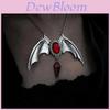 Gothic Bat Pendant Necklace For Women With Titanium Steel Chain And Vintage Style